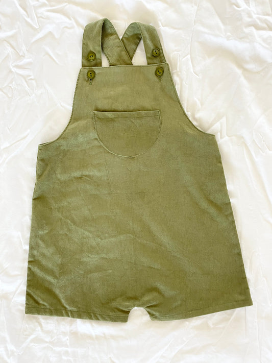Unisex Loose Fit Overall - Boys Wear - Corduroy Pin Whale - Olive