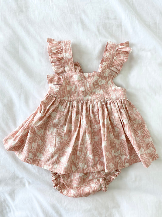 Marigold Peplum Set - Lilly Dusty Pink Cotton