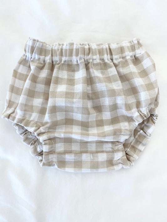 Unisex Bloomer - Cotton Gingham Beige
