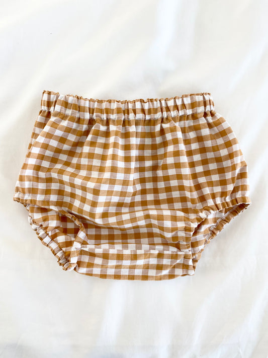 Unisex Bloomer - Cotton Gingham Golden Spice