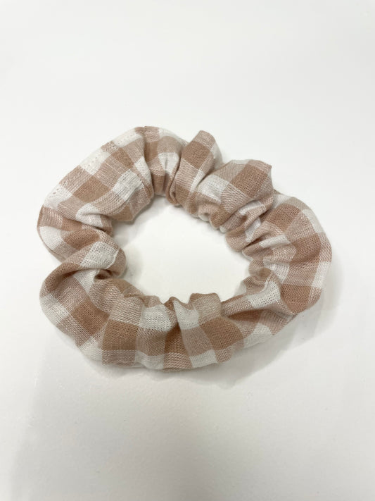 Scrunchies - Cotton Gingham Pine