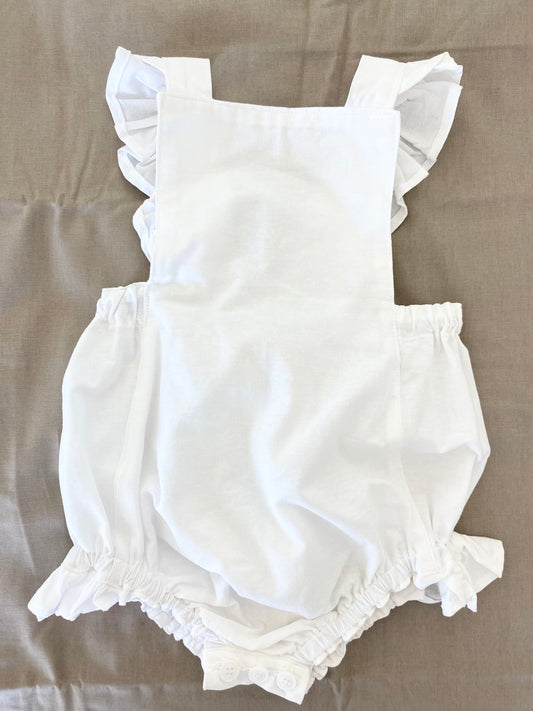 Marigold Romper  - Cotton White